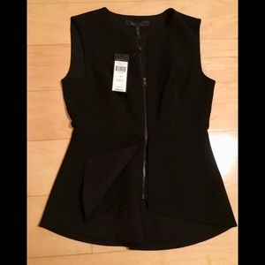 BCBG Peplum zipper shirt XS